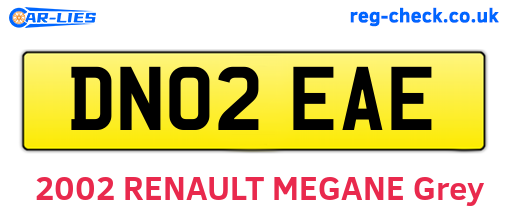 DN02EAE are the vehicle registration plates.