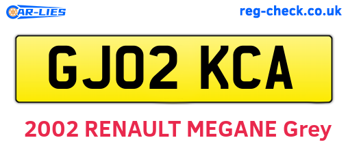 GJ02KCA are the vehicle registration plates.