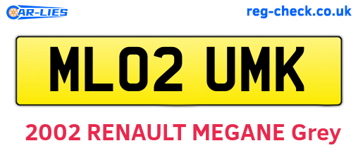 ML02UMK are the vehicle registration plates.