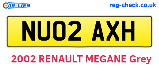 NU02AXH are the vehicle registration plates.