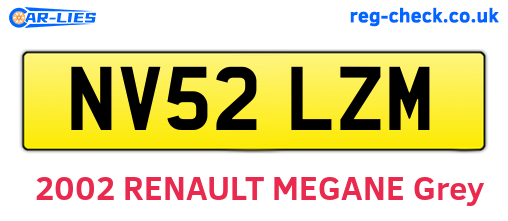 NV52LZM are the vehicle registration plates.