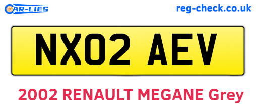 NX02AEV are the vehicle registration plates.