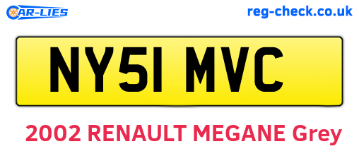 NY51MVC are the vehicle registration plates.