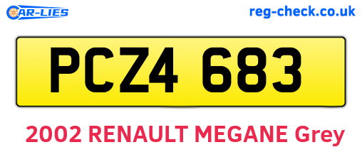 PCZ4683 are the vehicle registration plates.