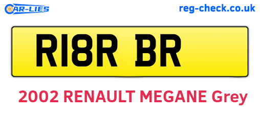R18RBR are the vehicle registration plates.