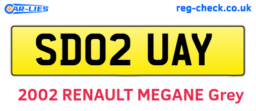 SD02UAY are the vehicle registration plates.