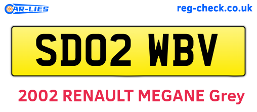 SD02WBV are the vehicle registration plates.