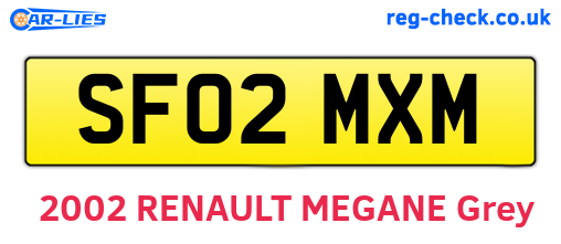 SF02MXM are the vehicle registration plates.