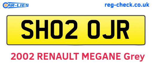 SH02OJR are the vehicle registration plates.