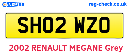 SH02WZO are the vehicle registration plates.
