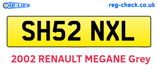 SH52NXL are the vehicle registration plates.