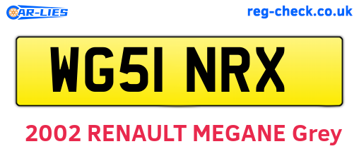 WG51NRX are the vehicle registration plates.