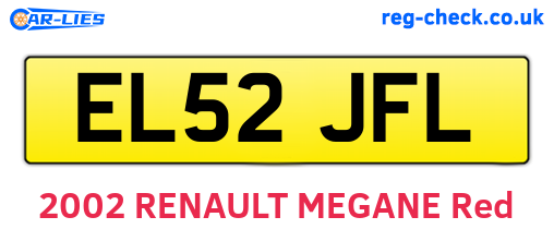 EL52JFL are the vehicle registration plates.