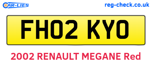 FH02KYO are the vehicle registration plates.