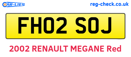 FH02SOJ are the vehicle registration plates.
