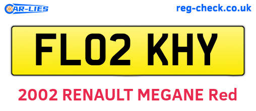 FL02KHY are the vehicle registration plates.