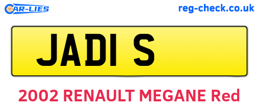 JAD1S are the vehicle registration plates.