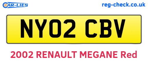 NY02CBV are the vehicle registration plates.