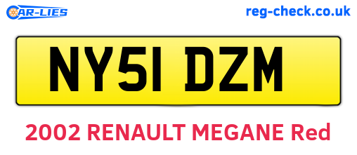 NY51DZM are the vehicle registration plates.