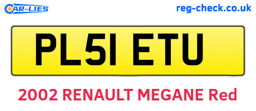 PL51ETU are the vehicle registration plates.