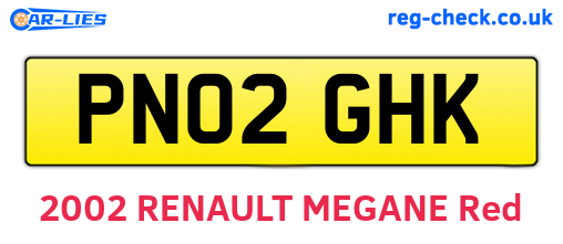 PN02GHK are the vehicle registration plates.