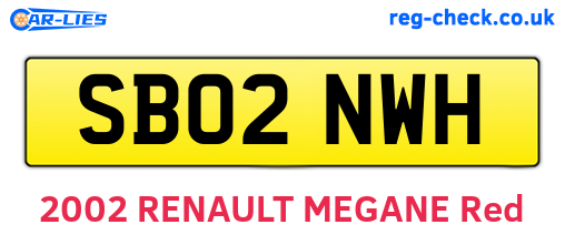 SB02NWH are the vehicle registration plates.