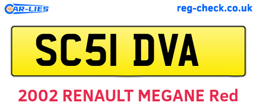 SC51DVA are the vehicle registration plates.