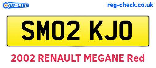 SM02KJO are the vehicle registration plates.