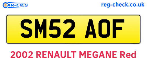 SM52AOF are the vehicle registration plates.