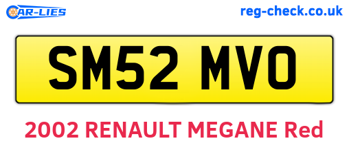 SM52MVO are the vehicle registration plates.