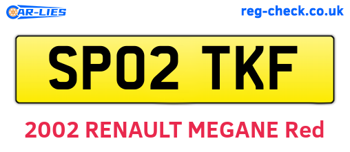SP02TKF are the vehicle registration plates.