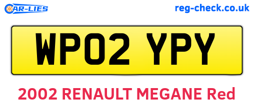 WP02YPY are the vehicle registration plates.