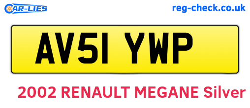 AV51YWP are the vehicle registration plates.