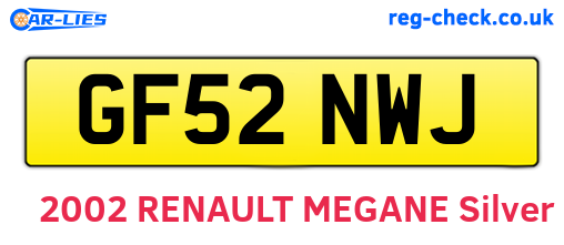 GF52NWJ are the vehicle registration plates.