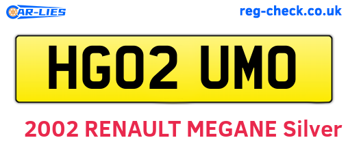 HG02UMO are the vehicle registration plates.