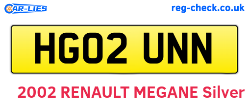 HG02UNN are the vehicle registration plates.