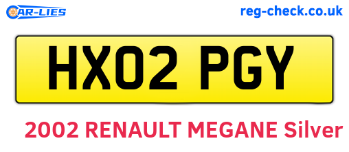 HX02PGY are the vehicle registration plates.