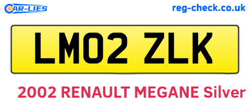 LM02ZLK are the vehicle registration plates.
