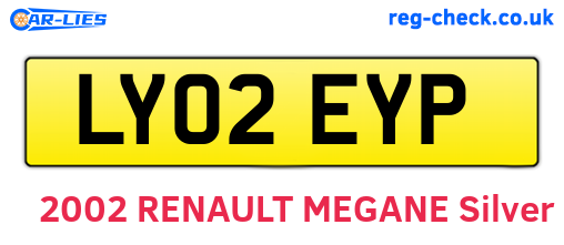 LY02EYP are the vehicle registration plates.