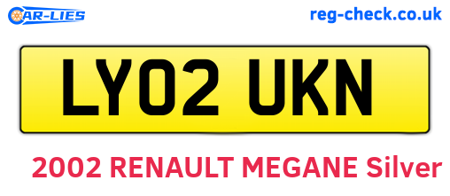 LY02UKN are the vehicle registration plates.