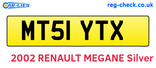 MT51YTX are the vehicle registration plates.