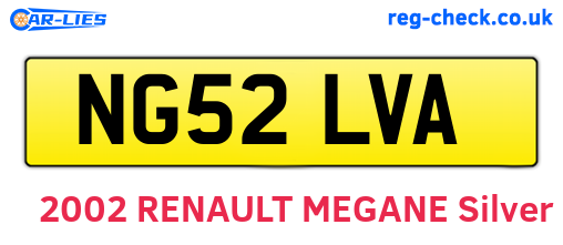 NG52LVA are the vehicle registration plates.