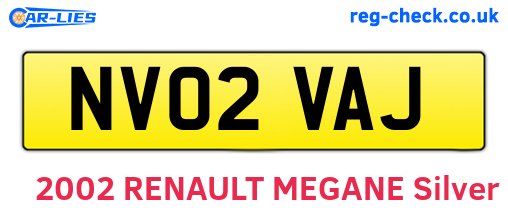 NV02VAJ are the vehicle registration plates.