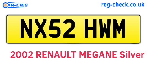 NX52HWM are the vehicle registration plates.