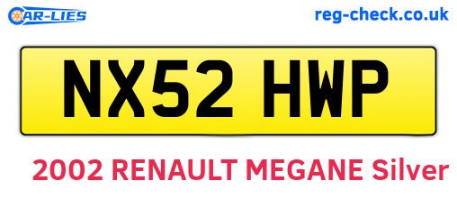 NX52HWP are the vehicle registration plates.