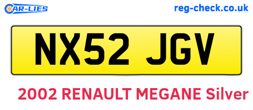 NX52JGV are the vehicle registration plates.