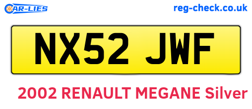 NX52JWF are the vehicle registration plates.