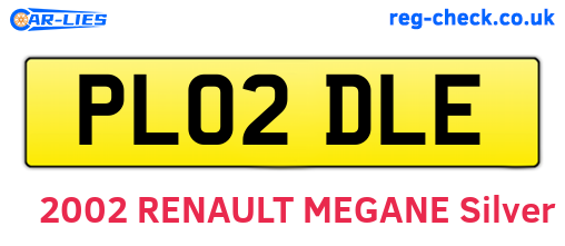 PL02DLE are the vehicle registration plates.