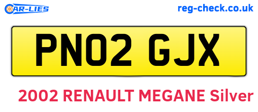PN02GJX are the vehicle registration plates.