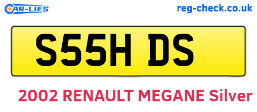 S55HDS are the vehicle registration plates.